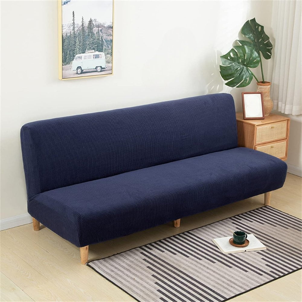 Housse Clic Clac Bleu Marine Entrelacement