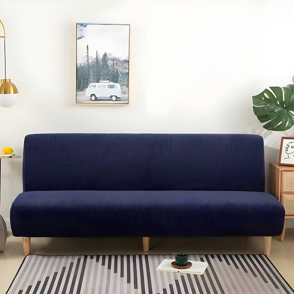 Housse Clic Clac Bleu Marine Entrelacement