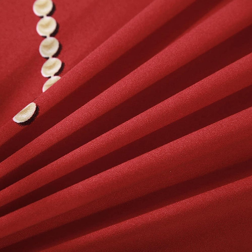 Housse Clic Clac Rouge et Blanc | Éclat Fleuri