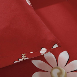 Housse Clic Clac Rouge et Blanc Fleuri